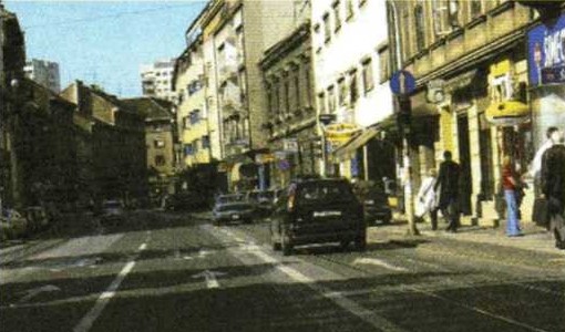 Slika uz pitanje: Na kojim mjestima u gradu ne smijete parkirati?